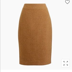 J Crew Wool Blend Pencil Skirt Camel Brown sz 2